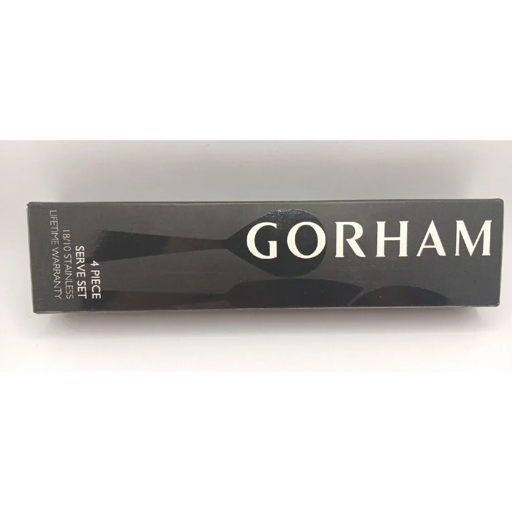 New! Gorham Pacifico 18/10 Stainless Steel Flatware Serving Set (4 PC)
